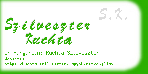 szilveszter kuchta business card